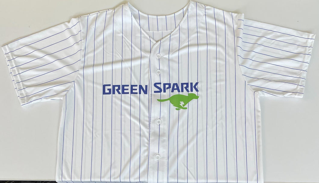 GreenSpark Unisex Pinstripe Baseball Jersey